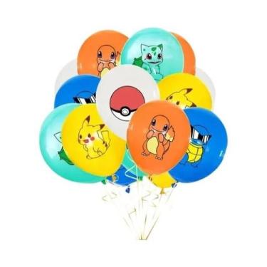Imagem de Balões De Látex Pokémon Pikachu 10pcs Suprimentos Para Festa De Aniver