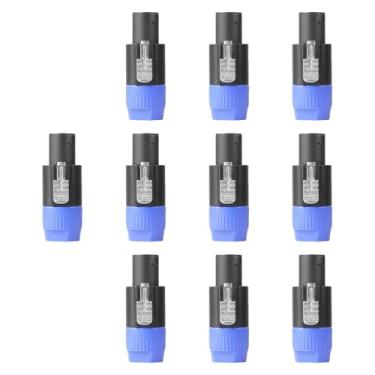 Imagem de Dynwave Conjunto de 10 Conectores de Cabo Amplificador para Alto-falante, Plugue de Áudio Compacto, Profissional, Substituição Segura, Acessórios Portáteis