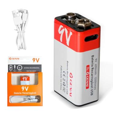 Imagem de Bateria 9v Bateria 9v Recarregável 9 Volts Original Kit 1 Bateria 650mah
