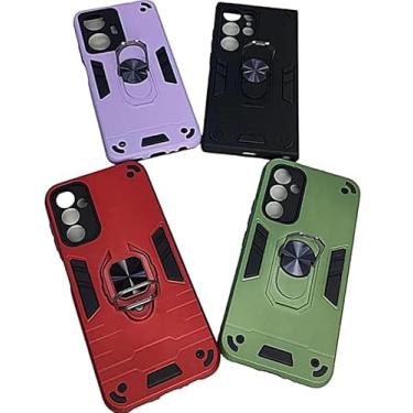 Imagem de Capa Capinha Para Samsung Galaxy A54 com anel Suporte e Armadura Militar Ant-impacto (PRATA)