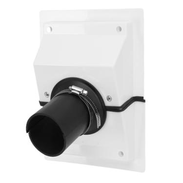 Imagem de Diydeg Kit de Cobertura de Conjunto de Linha de Penetração de Parede HVAC, Tampa Dividida de Plástico Autoadesivo Conjunto de Linha AC Cobertura de Parede Com Parafusos, Luva de Parede (Branca)