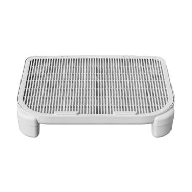 Imagem de Fenteer Tapete para caixa de areia reutilizável, rampa elevada para reter areia, ideal para apartamentos, acessórios para animais de estimação e para gatinhos, Cinza 9cm