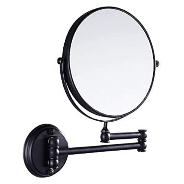 Imagem de Espelho de maquiagem espelho de maquiagem espelho de montagem na parede do banheiro, espelho de maquiagem de 20 polegadas com ampliação 3X espelho de beleza espelho de banheiro extensível de dois