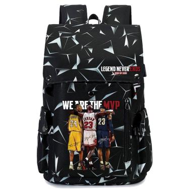 Imagem de Mochila escolar infantil Kobes Bryantss 3D Oxford 29x17x43cm