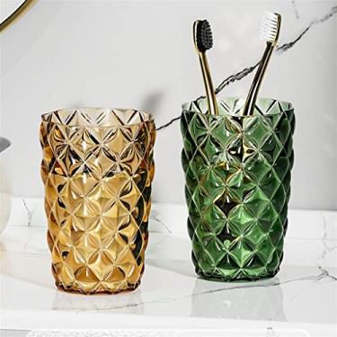 Imagem de YYBOES Conjunto de copo de enxaguante bucal copo de escova de dentes de casal de alto valor para casa copo de escova de dentes para viagem