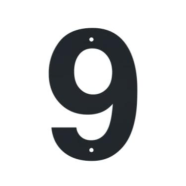 Imagem de Número Residencial de Aço Preto 9-1 Peça