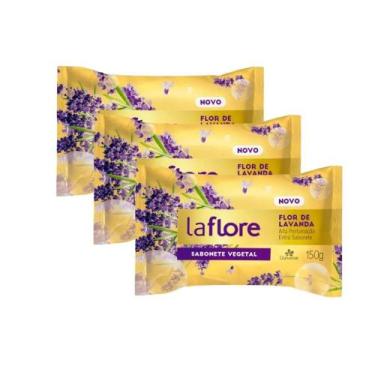 Imagem de 3 Un Sabonete em Barra Vegetal La Flore Lavanda 150g - Davene