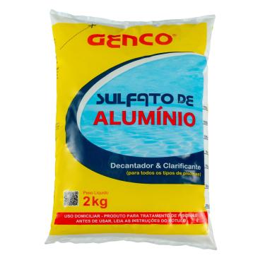 Imagem de Sulfato de Alumínio 2Kg GENCO – Limpeza, Clarificação e Transparência da Água da Piscina