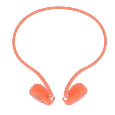 Imagem de Akozon Fones de Ouvido de Condução de Ar, Fone de Ouvido Esportivo Sem Fio Aberto, USB Leve Recarregável para Ciclismo e Corrida, Laranja
