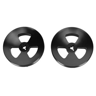 Imagem de Akozon Adaptador de Eixo óptico de Hub NAB de 1 par de 1/4 de Polegada para Studer ReVox, Akai - Carretel de Base Polida de Alumínio para Abridor de Fita de Carretel para Carregamento Universal