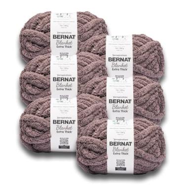 Imagem de Bernat Fio roxo lunar extragrosso - 1 pacote de 1200 g - 100% poliéster - jumbo nº 7-144 jardas - fio grosso para tricô manual/crochê