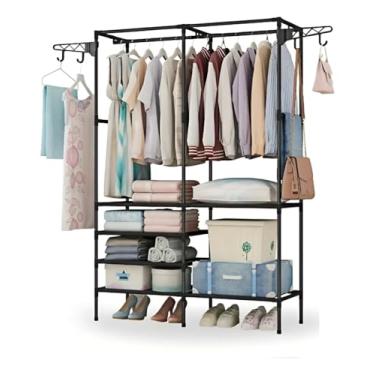 Imagem de Organizador Multiuso | Arara + Cabideiro + Sapateira + Prateleiras | Para Roupas, Objetos decortivos: Praticidade e Estilo para Seu Closet
