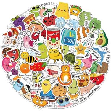 Imagem de 50 peças de adesivos motivacionais divertidos fofos estampados com desenhos animados, materiais e presentes para professores escolares, Happy Eid al-Fitr