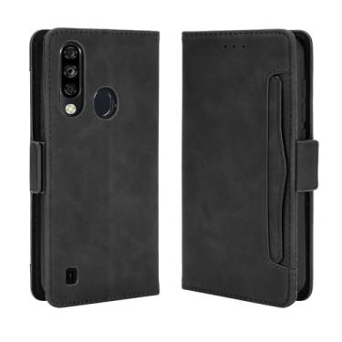Imagem de Capa para ZTE Blade A7 2020,Retro magnético Flip Case,Design de carteira de couro PU com slots de cartão removíveis -Black