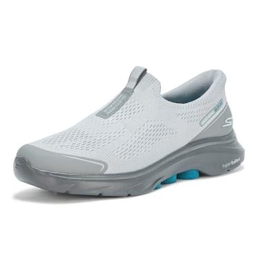 Imagem de Skechers Tênis masculino Hands Free Slip-ins Go Walk 7-Easy on Evolution, Cinza/carvão, 39