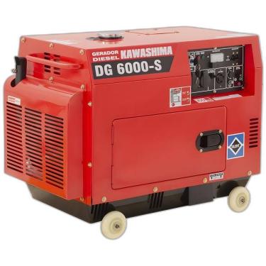 Imagem de Gerador à Diesel Dg6000es 120/240v Biv 4600w Kawashima