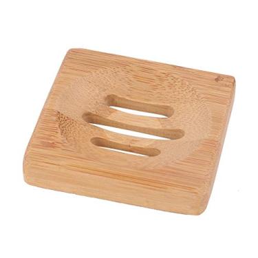 Imagem de AUNMAS Saboneteira de Madeira para Chuveiro, Porta Sabonete de Madeira de Carvalho Com Design Autodrenante, Bandeja Protetora de Sabonete Artesanal para Pia de Banheiro, Banheira de Cozinha (Cor de