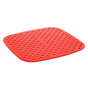 Imagem de Tapete Protetor Lyor De Silicone Para Air Fryer Vermelho 18
