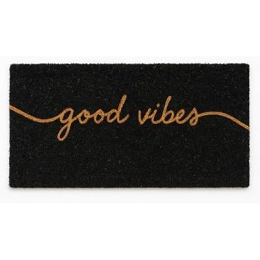 Imagem de Tapete Capacho Good Vibes 70x33 cm – Estilo, Positividade e Proteção para sua Entrada