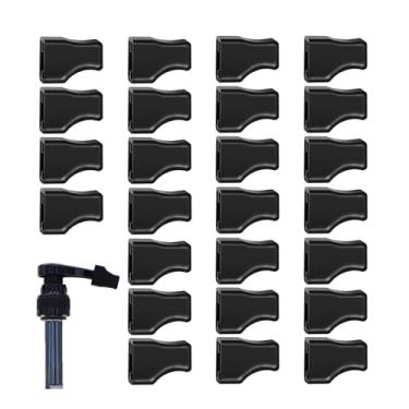 Imagem de Koceci 25 peças de tampas de bomba de xarope de café, tampas de bomba de xarope de silicone, tampas de despejador, tampas de despejador, garrafas de licor de óleo, Preto