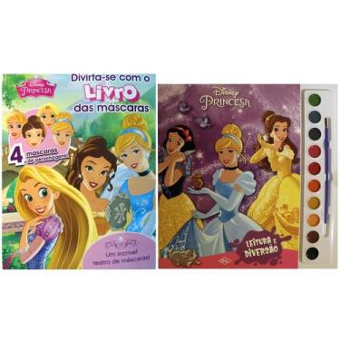 Imagem de Kit de livros infantis: coleção disney aquarela princesas + divirta-se