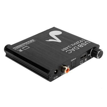 Imagem de Akozon AY107 Conversor de áudio Digital para Analógico DAC - Saída Coaxial, óptica e de 3,5 Mm Com Ajuste de Volume e Graves