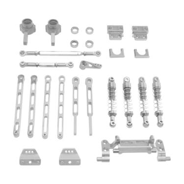 Imagem de TTETTZ Conjunto de Eixos Dianteiro E Traseiro para Carro RC 1:12, Kit de Atualização para Carro RC, Peças de Reposição, Suportes de Amortecedor Modificados D, Prata