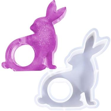 Imagem de Formas Para Vaso De Resina Epóxi,Forma Para Plantador Com Design De Coelho - Molde de Plantador Hidropónico de Silicone - Para Suporte de Flores DIY para Casa, Escritório e Jardim