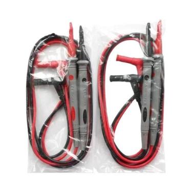 Imagem de 1 par universal sonda teste leva pino digital agulha ponta multi medid