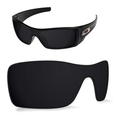 Imagem de Lentes de substituição de 1,6 mm compatíveis com óculos de sol Oakley Batwolf OO9101, antiarranhões e resistentes a impactos (preto escuro)