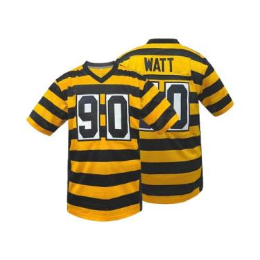 Imagem de Camisa De Futebol Masculina Pittsburgh Jersey De Malha Respirável Mang