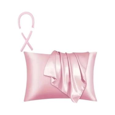 Imagem de Conjunto De Touca De Seda E Máscara Para Dormir Feminina, Kit Modelado