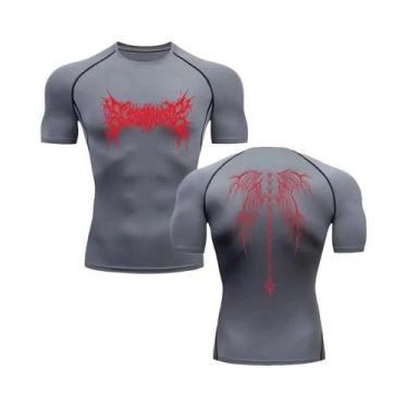 Imagem de Camisa De Compressão Masculina De Secagem Rápida Y2K Para Fitness, Aca