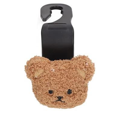 Imagem de aqxreight Gancho de Encosto de Cabeça para Assento de Carro, Portátil, Bonito, Decoração de Urso de Pelúcia, Gancho de Assento de Carro para Garrafa, Babador, Suprimentos para Bebês, Urso Cáqui, Não