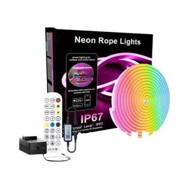 Imagem de Fitas De LED Neon RGB 24V À Prova d'Água Controle Por Aplicativo Bluet