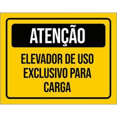 Imagem de Kit 10 Placa Elevador Uso Exclusivo Para Carga 36X46 - Sinalizo