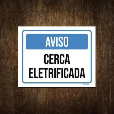 Imagem de Placa De Sinalização - Aviso Cerca Eletrificada 36X46 - Sinalizo