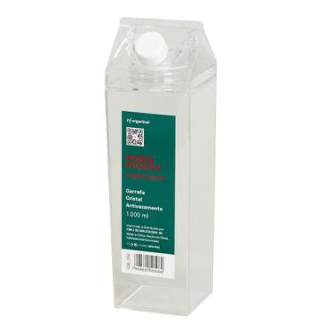 Imagem de Garrafa Para Leite Suco Água Transparente Com Tampa 1 Litro - PARAMOUN