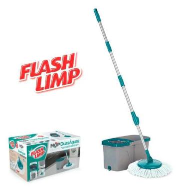 Imagem de Mop Giratório Duas Águas Fit Cesto Inox Flash Limp Original