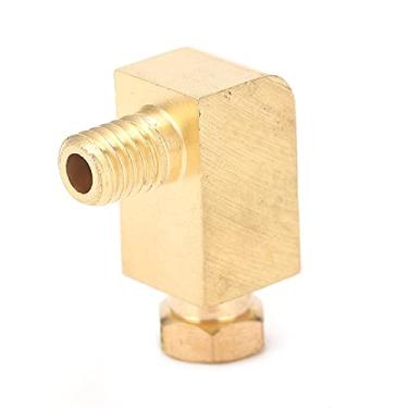Imagem de AUNMAS Encaixe de Tubulação de Bronze, Conexão de Rosca de ângulo Reto M6, Cotovelo de Rua Barstock para Conexão de Tubos de Alumínio e Cobre de Nylon (PL406)