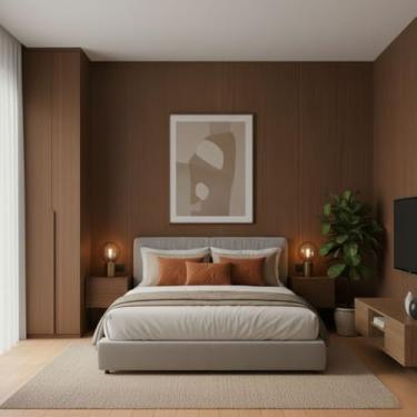 Imagem de Papel Adesivo PREMIUM Madeira Tabaco 5 metros = 1 Rolo de 5m X 45cm Adesivo Autocolante Móveis e Parede