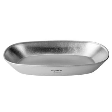 Imagem de Cuofyunl placa de acampamento placa de churrasco placa de peixe ultra-leve empilhável e portátil de grau de saúde 106g pratos de salada (Flor de Gelo Original)