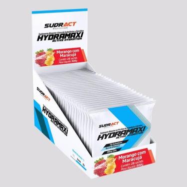 Imagem de Isotônico Hydramaxi Sudract 25 Sachês de 20g, Morango com Maracujá