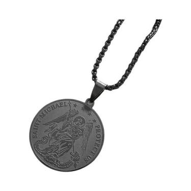 Imagem de Pingente De Crucifixo Dourado Para Homens, Colar Religioso Estilo Miam