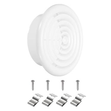 Imagem de PATIKIL Capa de saída de ar redonda de 15 cm, capas de ventilação de teto com difusor de ar ABS com tela de malha integrada para ventilação de sala de estar, cozinha, escritório, branco