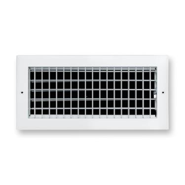 Imagem de Serve para grade de suprimento de ar ajustável de alumínio com abertura de duto 14x6 da Handua | À prova de ferrugem | Grade de cobertura de ventilação de registro para parede lateral e teto | Branco