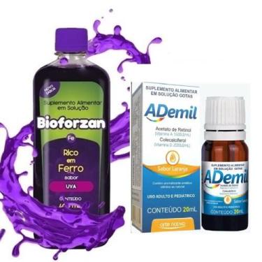 Imagem de Bioforzan Uva 400ml + Ademil Vitaminas A Vitamina D 20ml - Arte Nativa