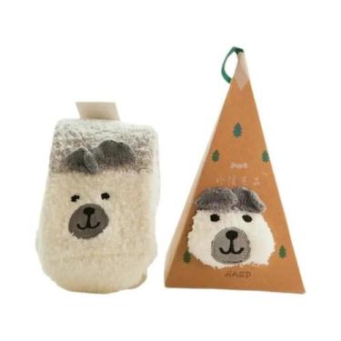 Imagem de Meias De Natal Térmicas Femininas De Veludo Macio E Peludo, Quentes E 