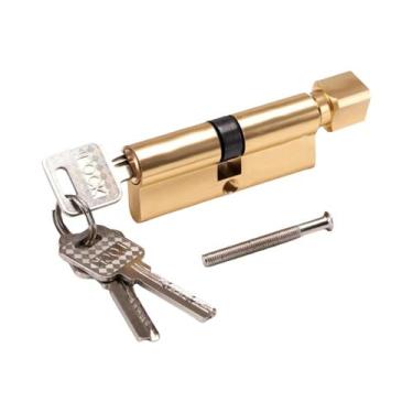 Imagem de Cilindro De Fechadura Antifurto De 70mm Com 3 Chaves Para Portão De En