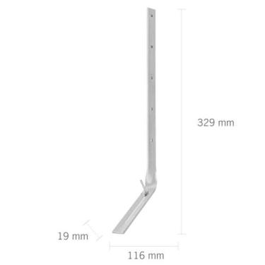 Imagem de Suporte Prolongador Torcido de Calha De 19x329mm - ASTRA